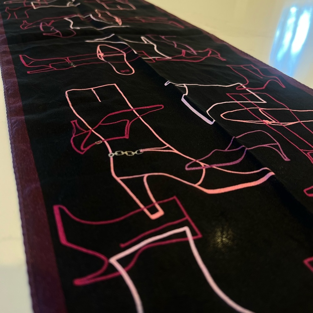 Anne Klein Novelty Silk‎ Sheer Scarf 55”x9”